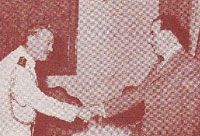Beyrout, luglio 1959: il Magg. Duilio Liberati di Roma viene ricevuto da Presidente della Repubblica del Libano, Fonard Chaib